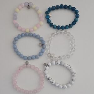 Stunning Otter Spirit Multicolour Gemstone Bracelet Set